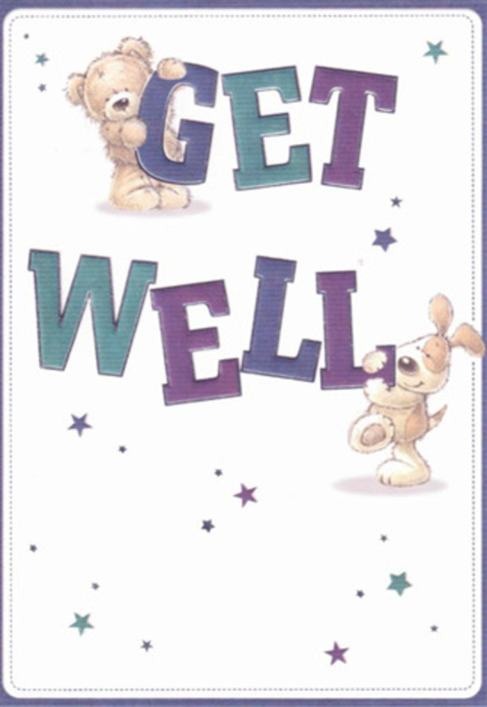 Gathered with gentle intention, this get well card overflows with caring energy, reminiscent of the delicate touch seen in Homerton's best floristry. At its heart, friendly illustrations of a bear and a puppy beam out affectionate encouragement, their soft fur and velvety features begging to be touched. Playful stars float around them, scattering positive wishes through the crisp, fresh background-the way petals might tumble onto a table as a local florist skilfully arranges blooms by Mare Street. The letters 'Get Well' burst forth in confident, hand-painted shades of aquas and purples, evoking both cheer and reassurance. In every detail, from the expressive faces of the characters to the tactile quality of their illustrated coats, there's the promise of comfort and light, resonant with the heartfelt care Homerton residents are known for. Consider sending this card alongside a bouquet from Flower Delivery Homerton-together, they offer an outpouring of positivity, warmth, and loving support for a neighbour or friend in recovery.